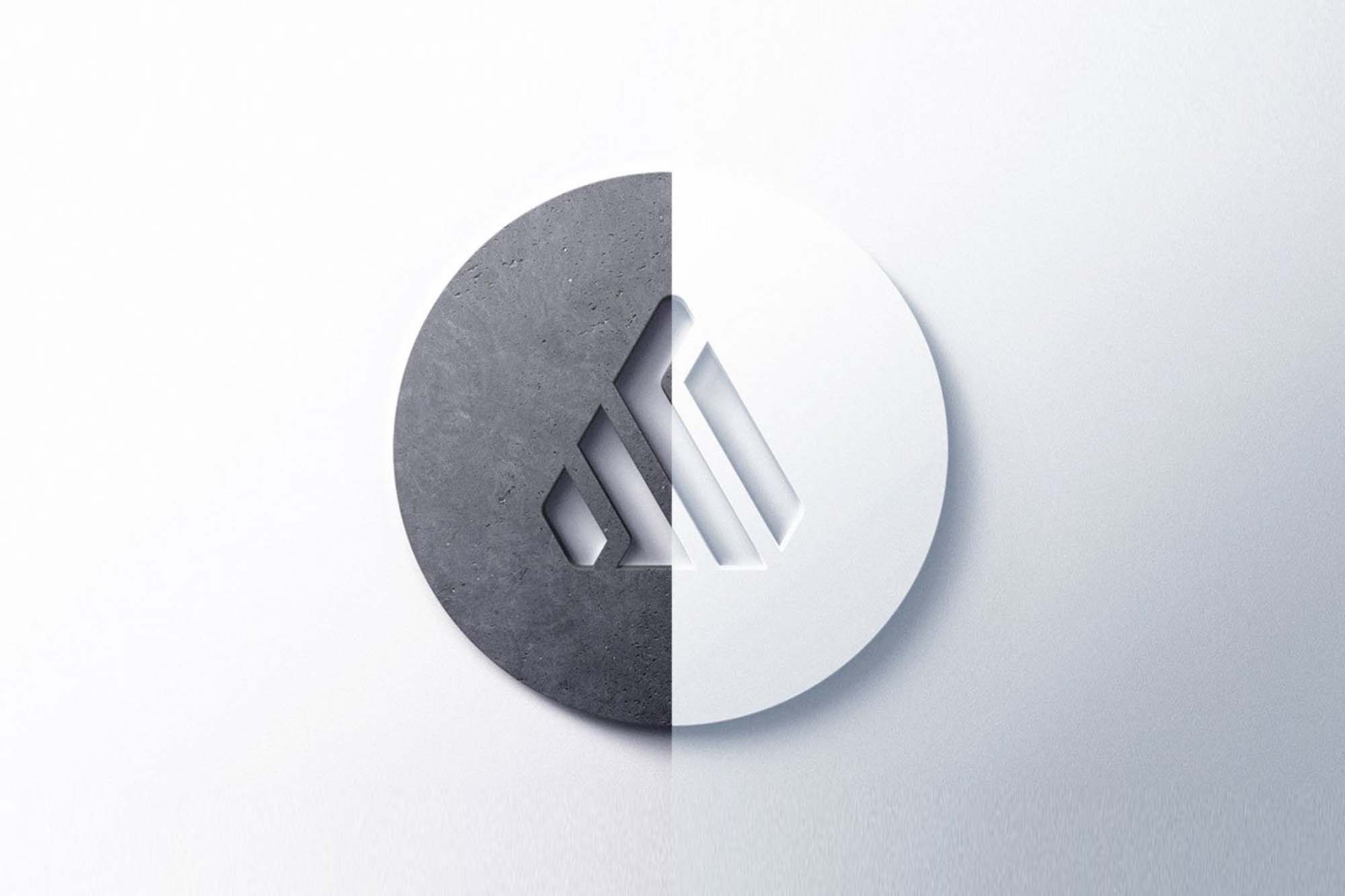 Free Realistic Stone 3D Logo Mockups PSD