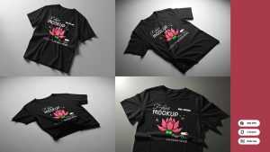 Free Realistic Studio T-Shirt Mockup PSD for Shopify