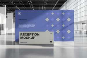Free Reception in the Modern Building Mockup