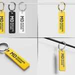 Free Rectangle KeyChain Mockups PSD set