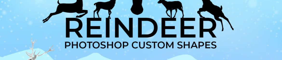 Free Reindeer Photoshop Custom Shapes Silhouettes
