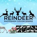 Free Reindeer Photoshop Custom Shapes Silhouettes