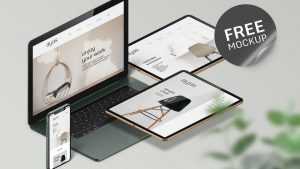 Free Responsive Screen Device Mockup PSD PSD