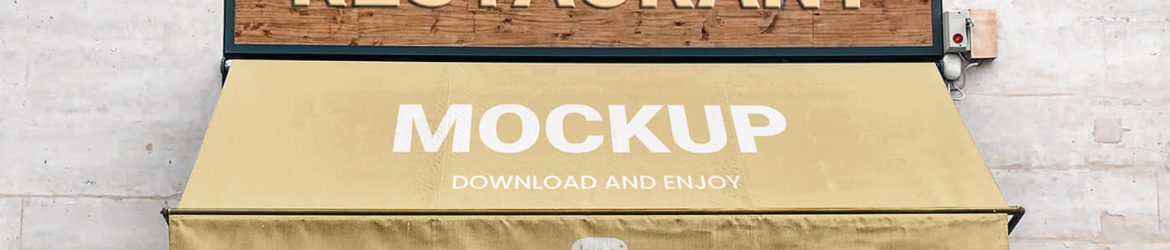 Free Restaurant Cafe Frontage Mockup PSD