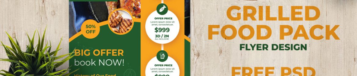 Free Restaurant Food Menu Flyer Design PSD Template