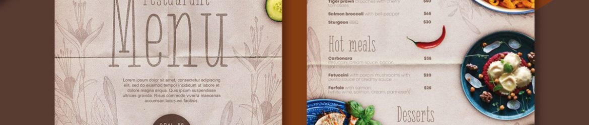 Free Restaurant Menu Design PSD Template