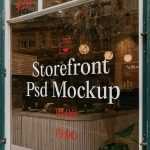Free Restaurant Storefront Mockup