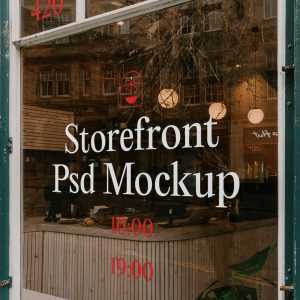 Free Restaurant Storefront Mockup