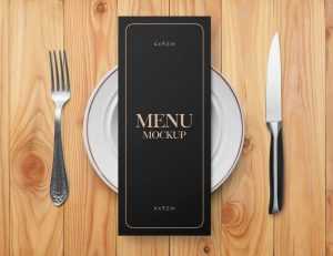 Free Restaurant Vertical Menu Mockup PSD - Free Mock-Ups | PsFiles