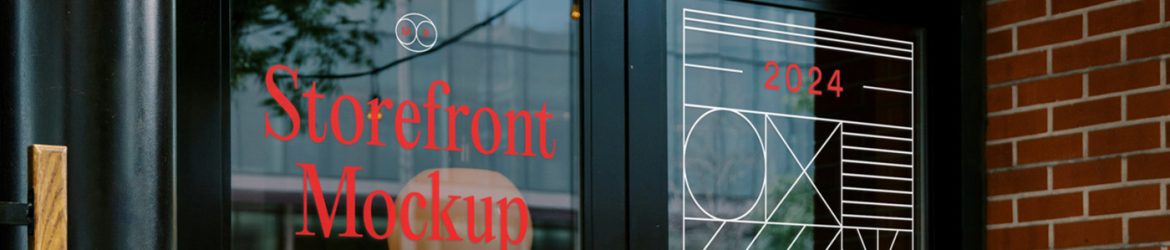 Free Restaurant Window Mockup