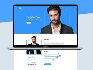 Free Resume/Portfolio Web Design Template PSD