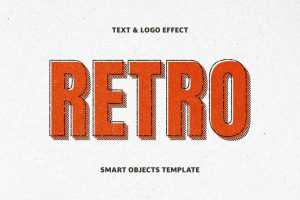 Free Retro Cartoon Text Effect PSD