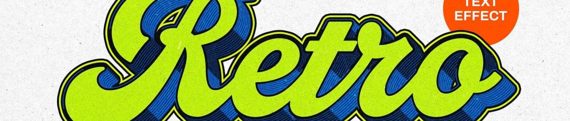 Free Retro Comic Text Effect PSD