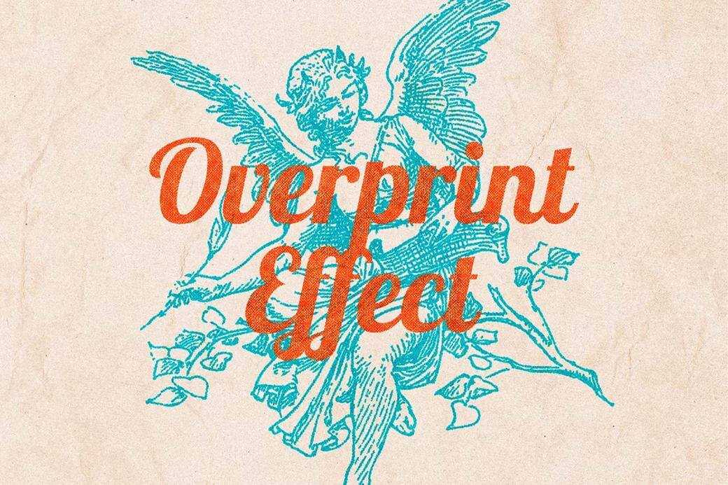 Free Retro Overprint Photo Effect PSD file
