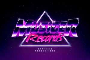 Free Retro Synthwave 80s Text and Logo Effect PSD
