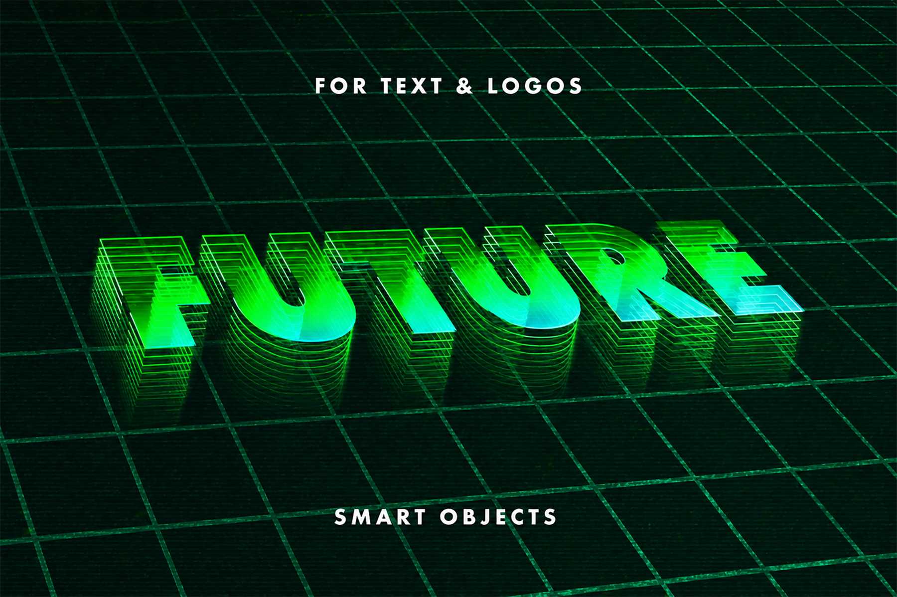Free Retrowave Mesh Text Effect PSD — 80s Synthwave Photoshop Style Free Download