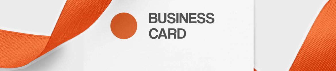 Free Ribbon Business Card Mockup PSD