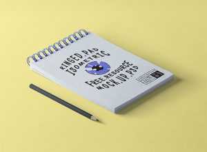 Free Ringed Notepad Mockup PSD Vol2 Free Download