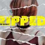 Free Ripped Paper Photo Effect Mockup PSD