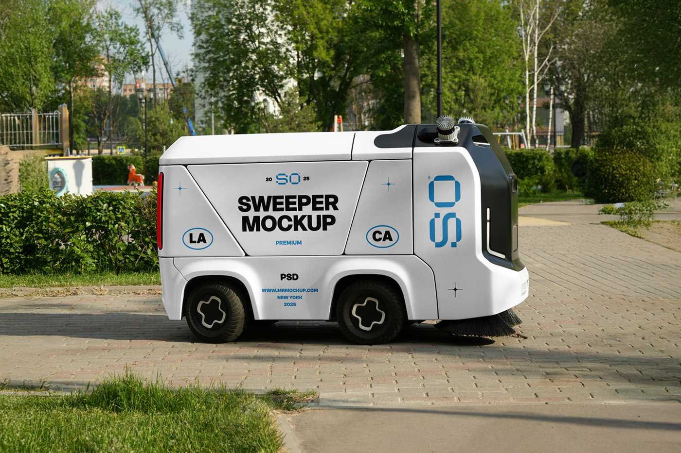 Free Road Sweeper Mockup