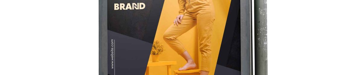 Free Roadside Advertising Banner Mockup PSD - Free PsFiles