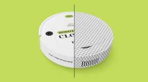 Free Robot Vacuum Cleaner Mockup 2 PSD set