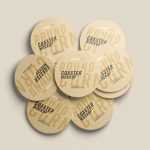 Free Round Coaster Mockup