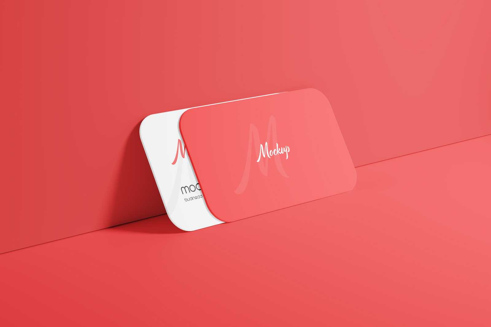 Free Round Corner Business Card Mockup