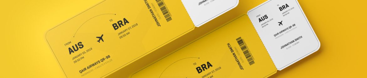 Free Round Corner Event Ticket Mockup