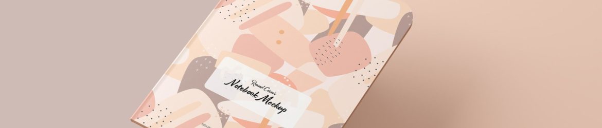 Free Round Corner Notebook Mockup