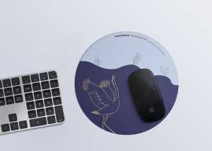 Free Round Mouse Pad Mockup PSD