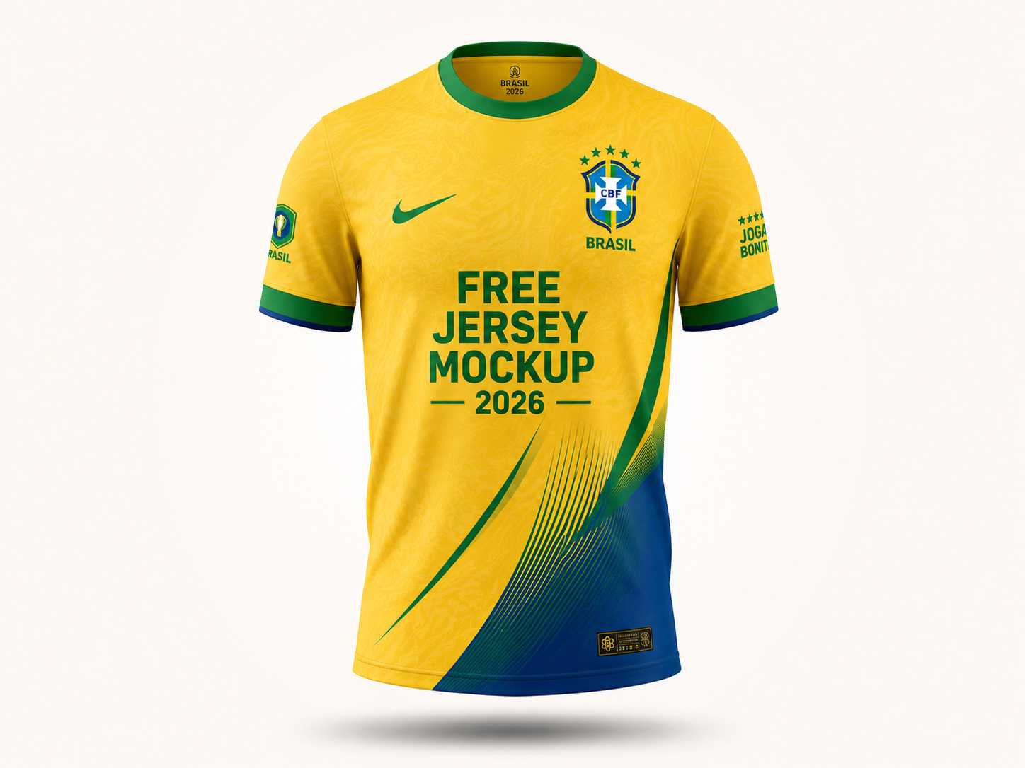 Free Round Neck Football Jersey Mockup PSD — World Cup 2026 Design | PsFiles