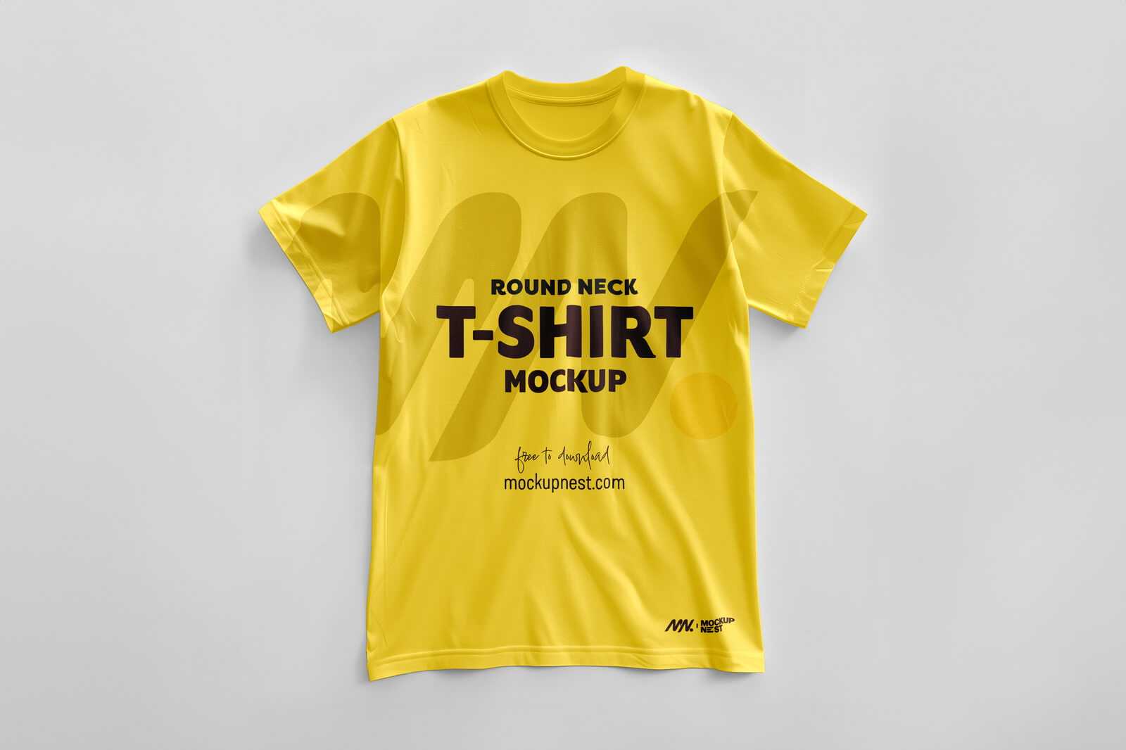 Free Round Neck T-Shirt Mockup PSD