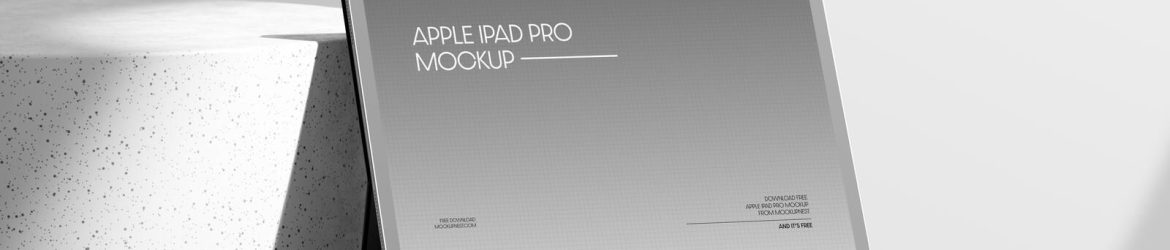 Free Round Podium iPad Pro + Keyboard Mockup PSD PSD