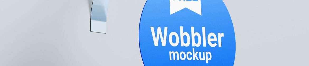 Free Round Shelf Wobbler Mockup PSD Set