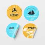 Free Round Sticker Mock-up PSD Template - Free PSD Download Free Round Sticker Mock-up PSD Template