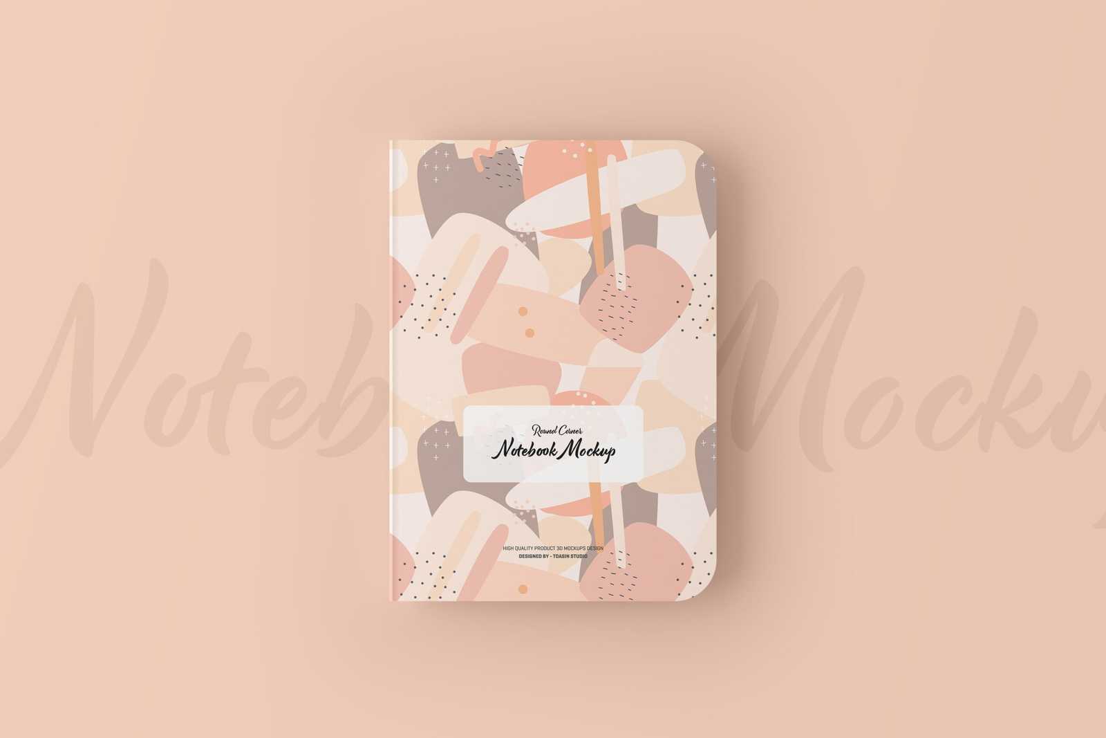 Free Rounded Corner Notebook Mockup