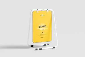 Free S-Form Banner Stand Mockup