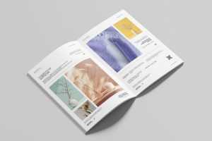 Free Saddle Stitch US Letter Brochure Mockup