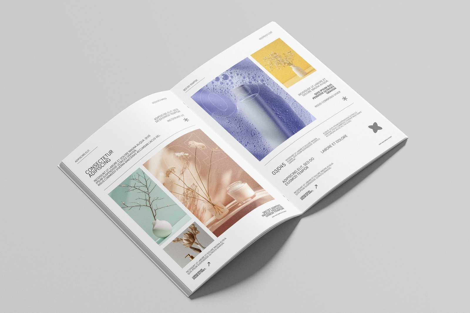 Free Saddle Stitch US Letter Brochure Mockup