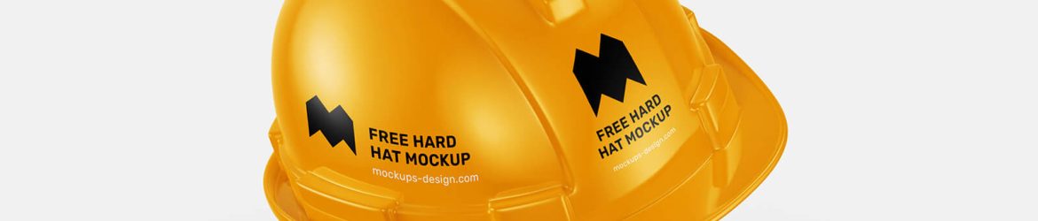 Free Safety Hard Hat Mockup full Branding set