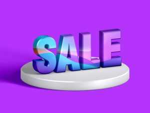 Free Sale 3D Text Template PSD