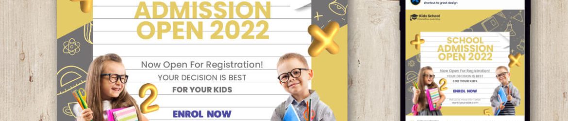 Free School Admission Open Free Social Media Post Design PSD Template