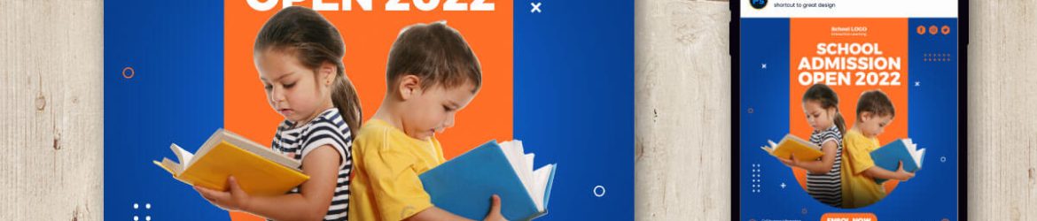 Free School Admission Open Free Social Media Post Design PSD Template