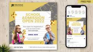 Free School Admission Open Free Social Media Post Design PSD Template