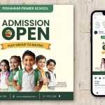 Free School Admission Open Social Media Post PSD Template