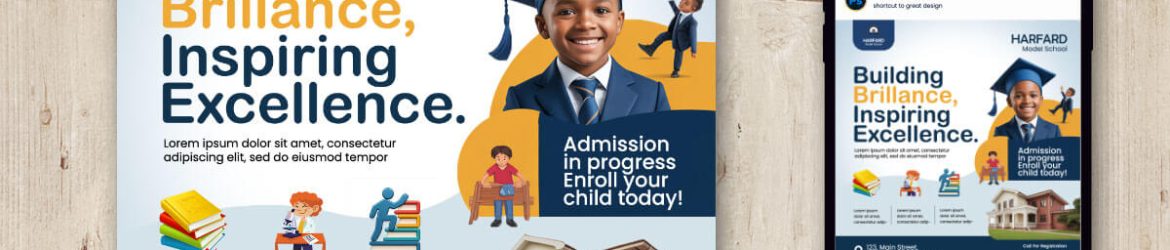 Free School Admission Promotion Social Media Post PSD Template