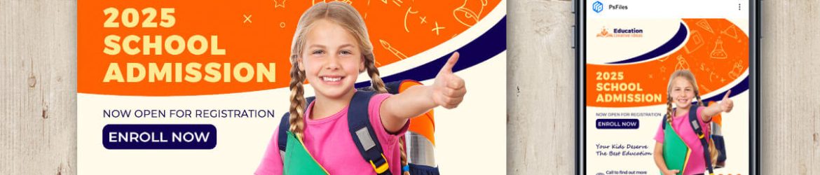 Free School Admission Started Free Instagram Post Design PSD Template