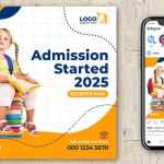 Free School Admission Started Free Instagram Post Design PSD Template