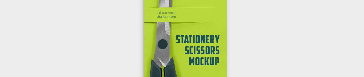 Free Scissors Mockup Hanging Package PSD